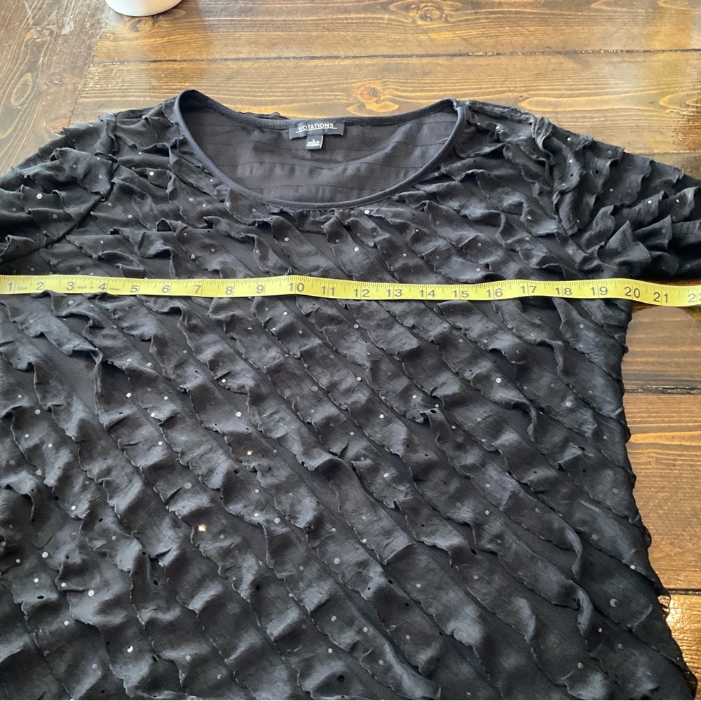 Notations Black Ruffled Blouse - image 8